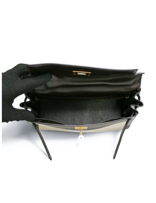 Kelly 28 toile et cuir Hermès