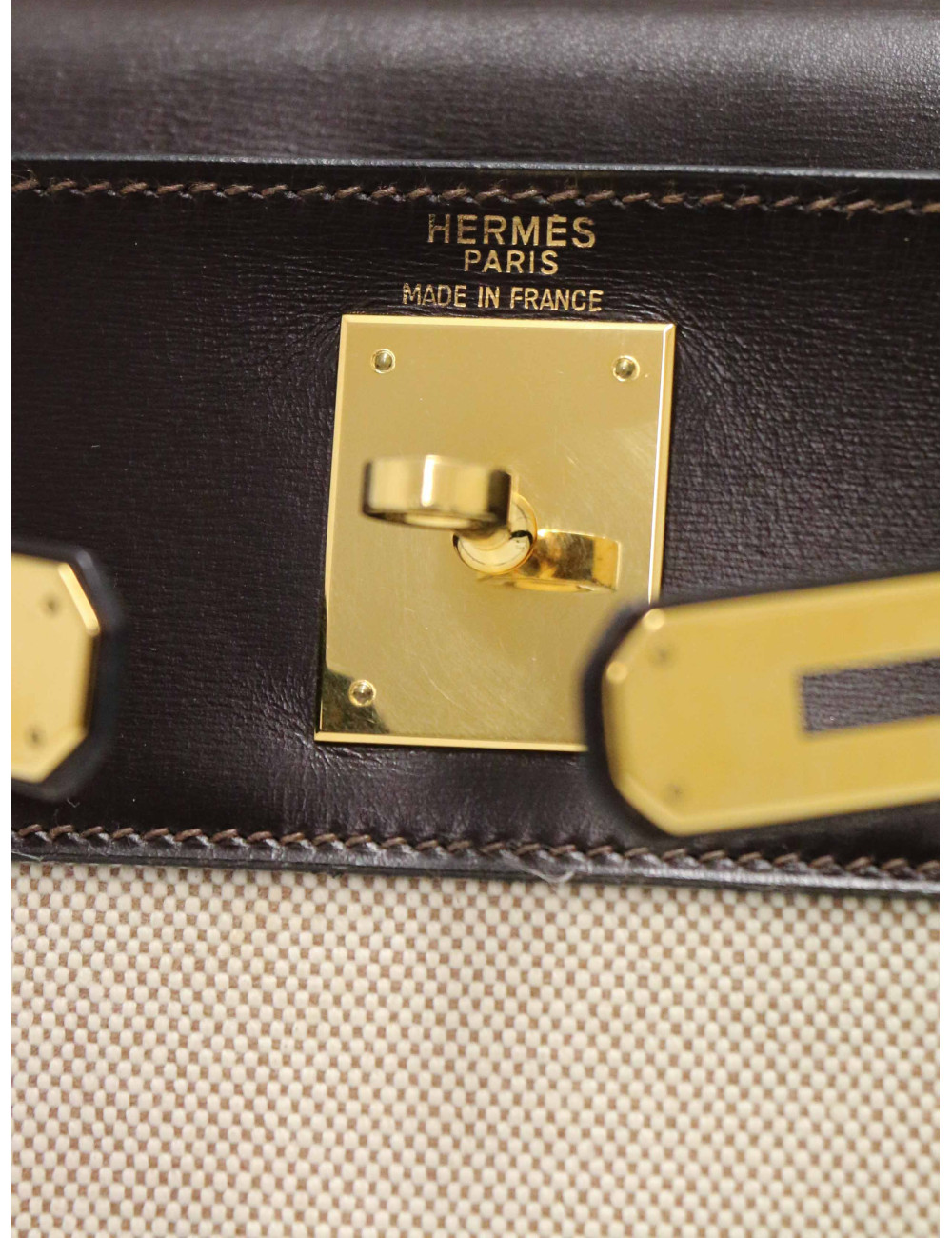 Kelly 28 toile et cuir Hermès