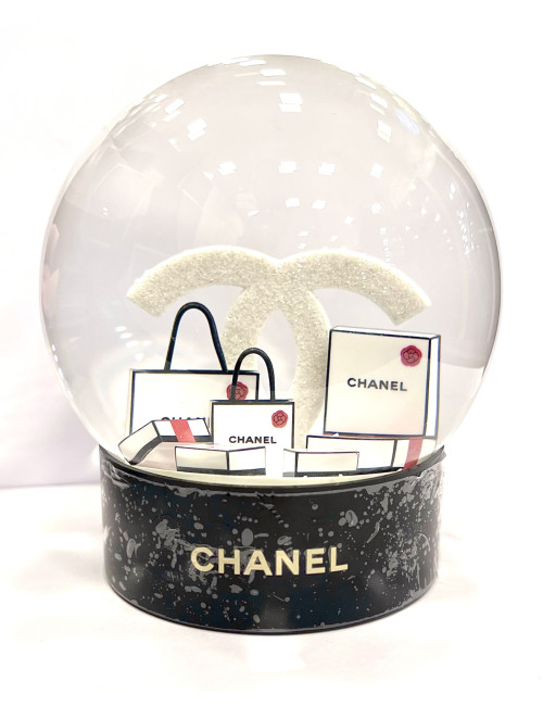 Boule a neige CC sacs blancs CHANEL