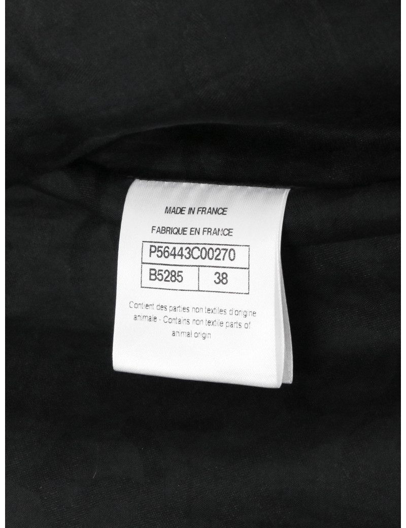 Veste CHANEL T38 cuir de veau fils multicolores