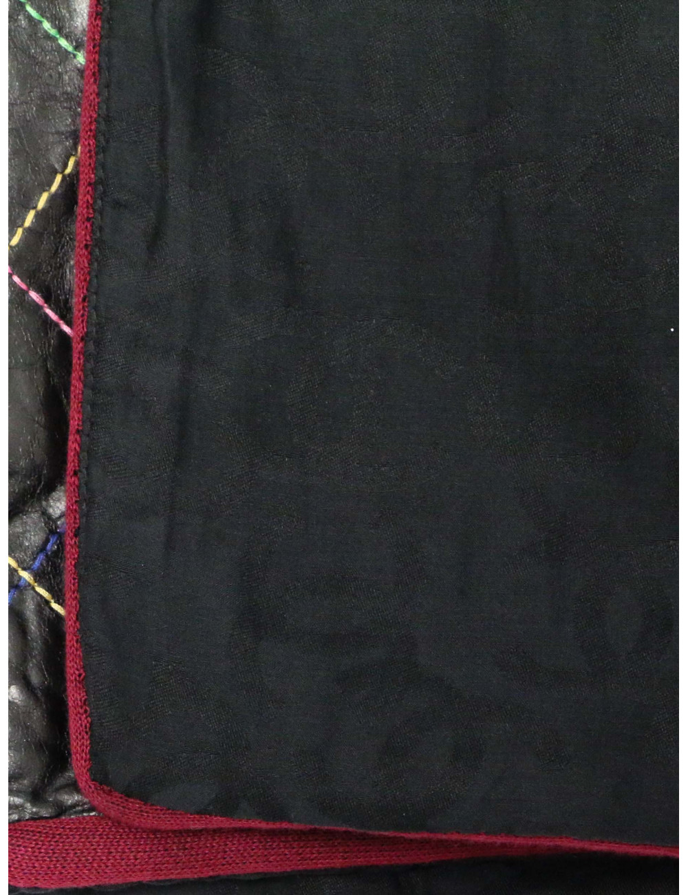 Veste CHANEL T38 cuir de veau fils multicolores