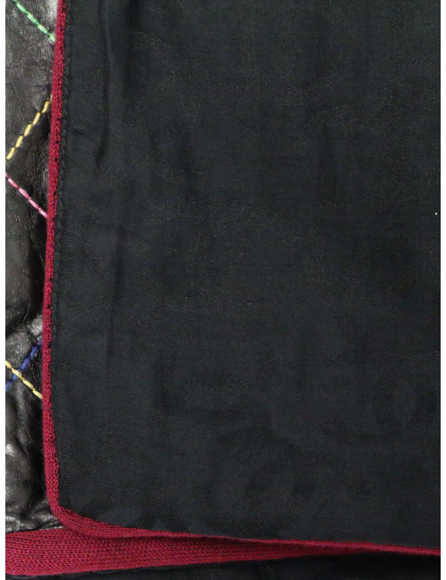 Veste CHANEL T38 cuir de veau fils multicolores