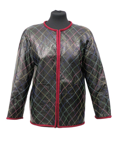 Veste CHANEL T38 cuir de veau fils multicolores