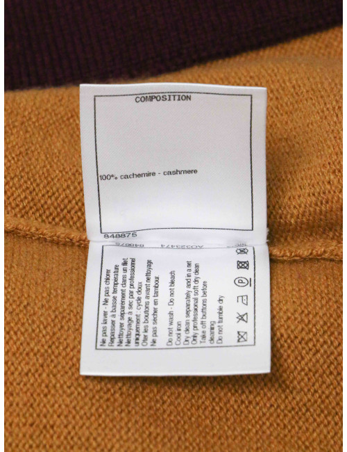 Long gilet CHANEL T 38 cachemire bicolore