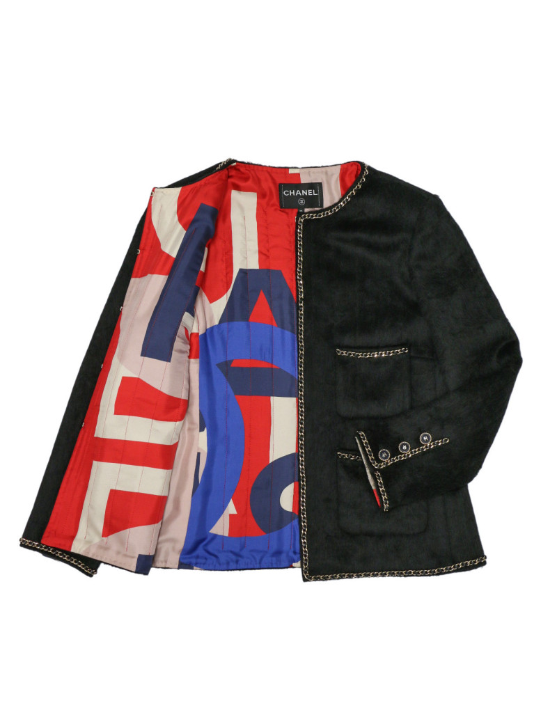 Petite veste Chanel noire 2019 T40 lama et laine