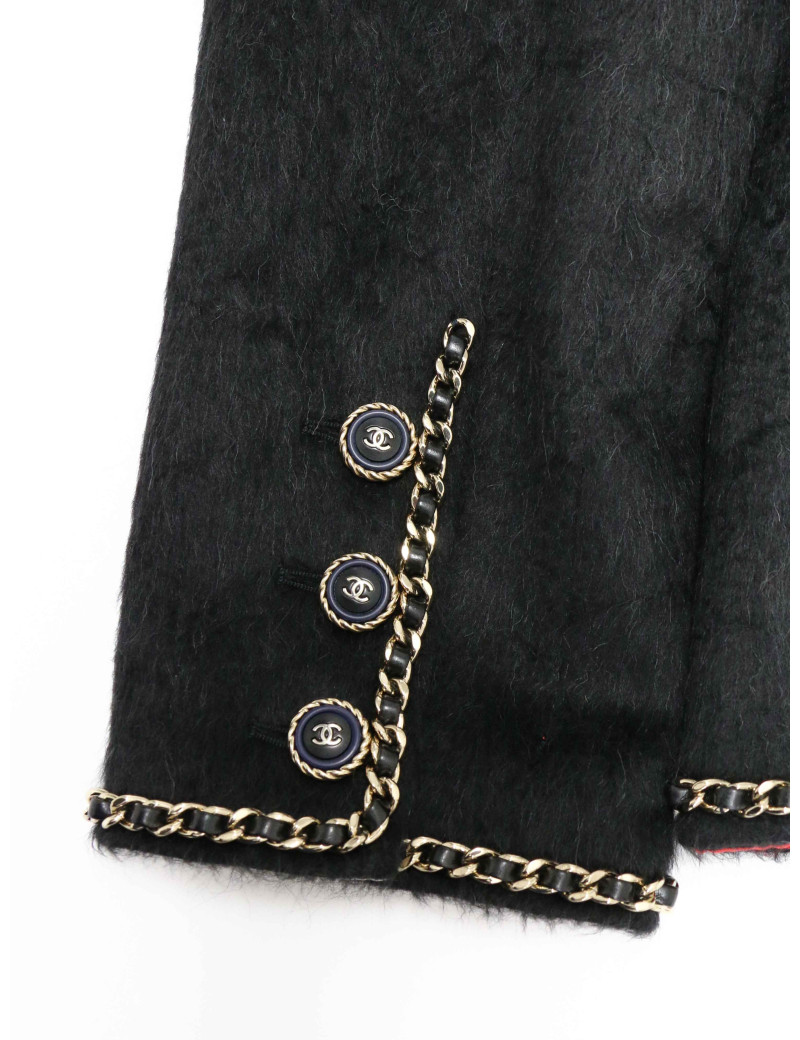Petite veste Chanel noire 2019 T40 lama et laine