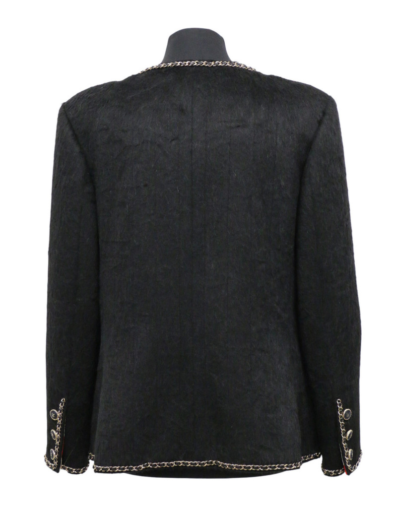 Petite veste Chanel noire 2019 T40 lama et laine