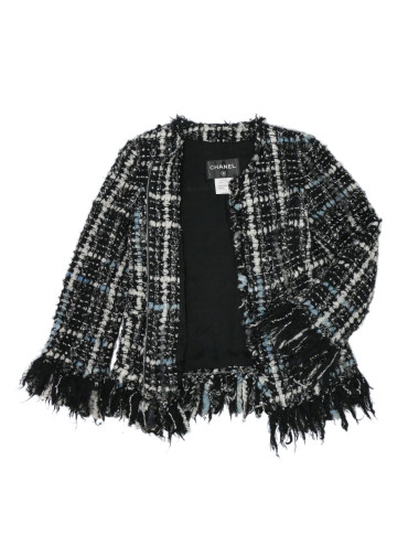 Veste CHANEL T36 tweed frangé 2