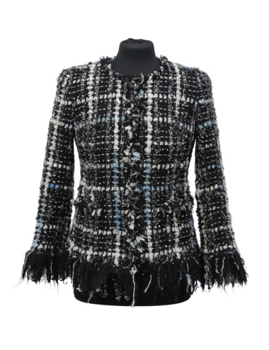 Veste Chanel tweed frangé t36