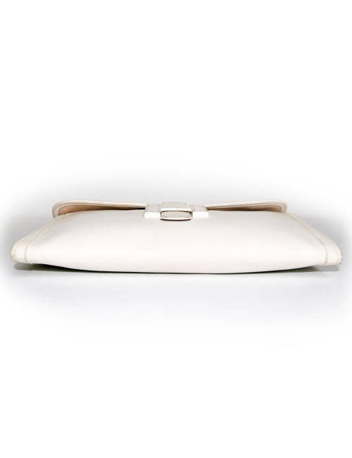 Pochette Jige HERMES en cuir blanc