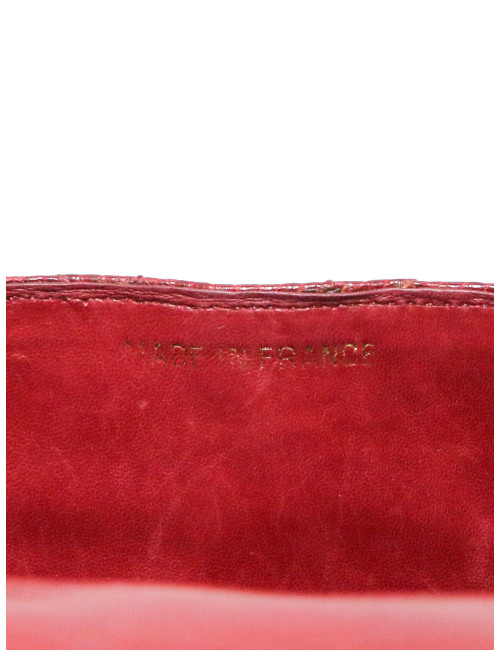 Petit sac en lezard vintage CHANEL rouge