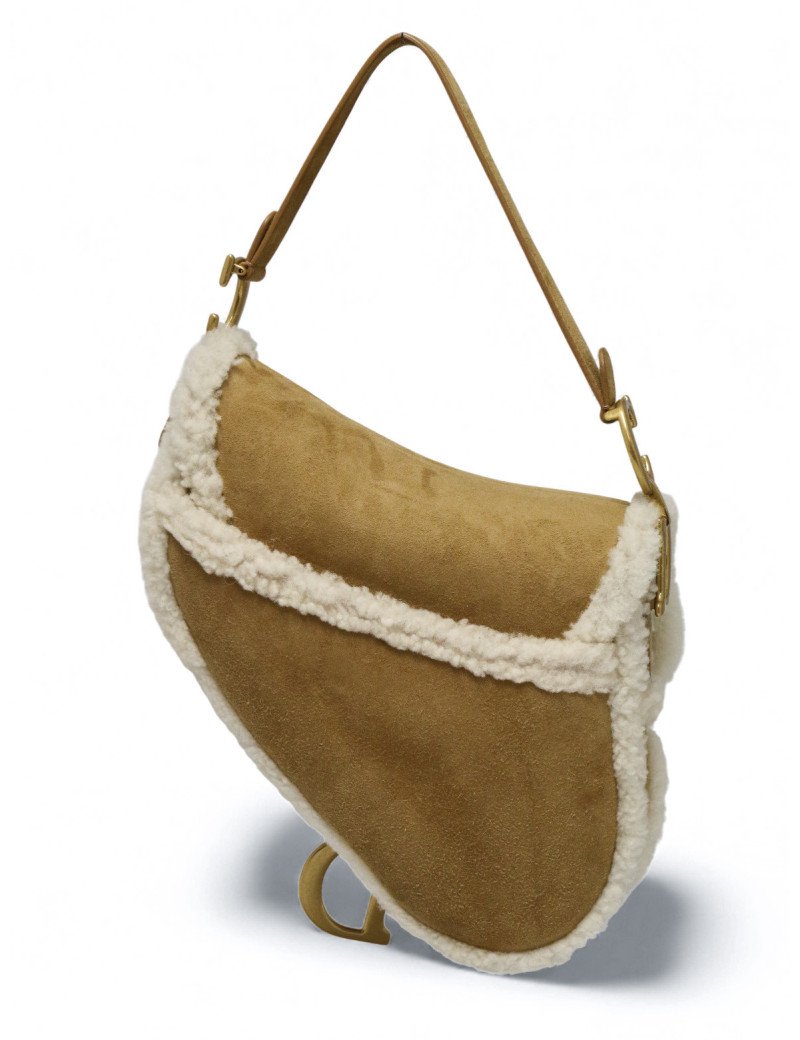 Sac Saddle mouton Dior beige