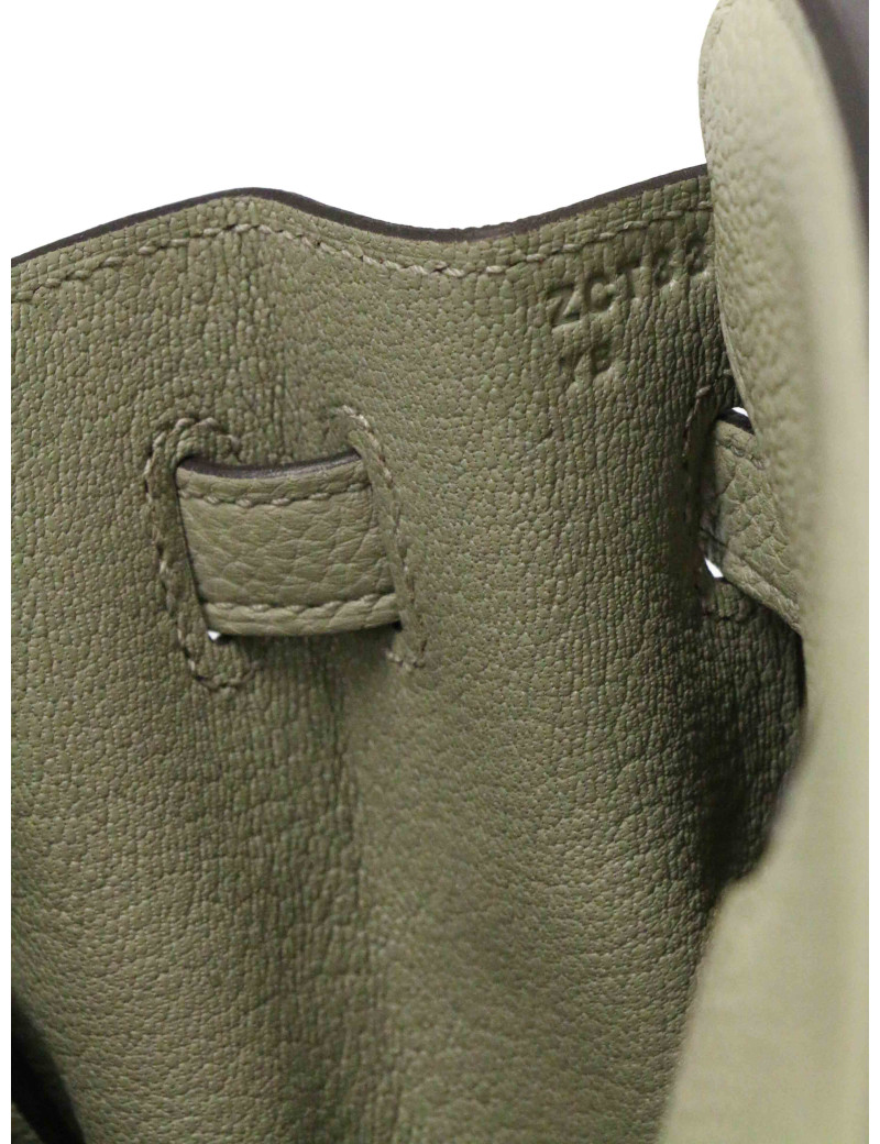 Sac Hermès Birkin 25 togo sauge