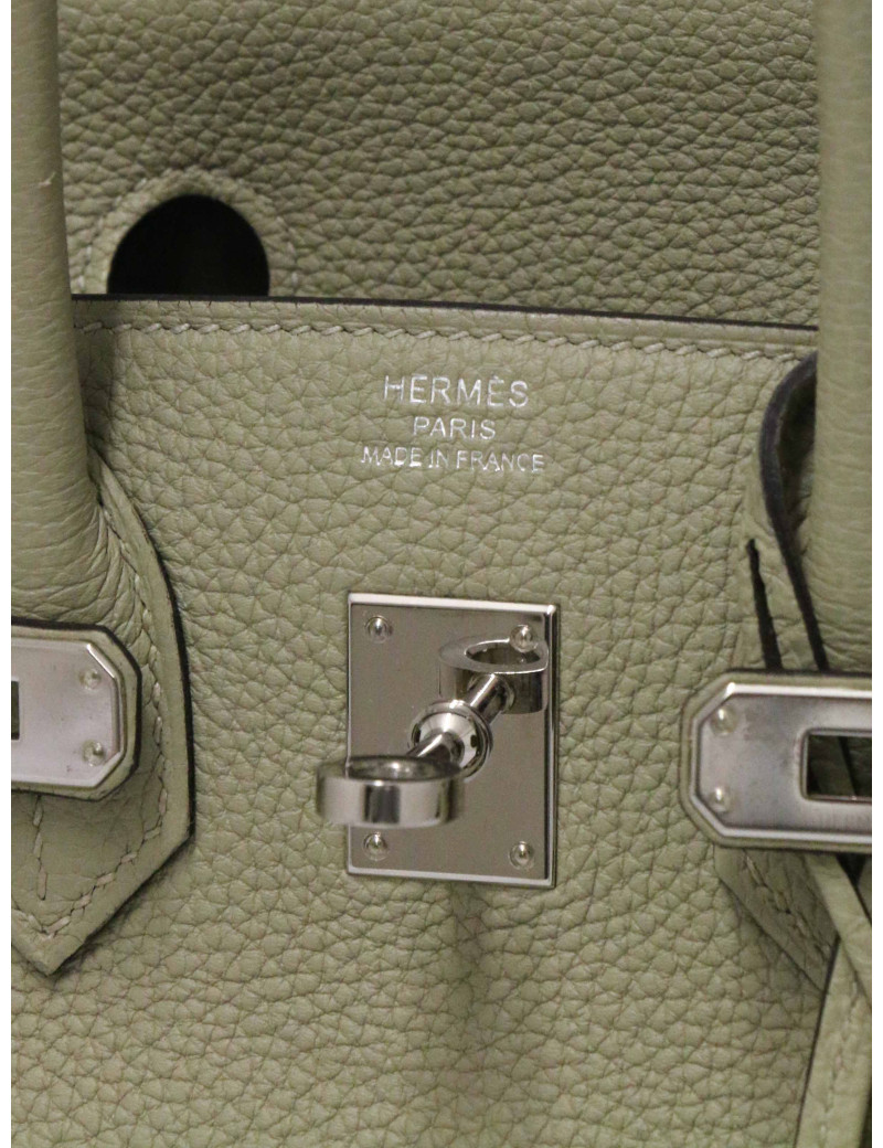 Sac Hermès Birkin 25 togo sauge