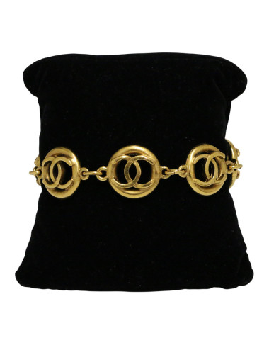 Bracelet doré CC CHANEL 1985