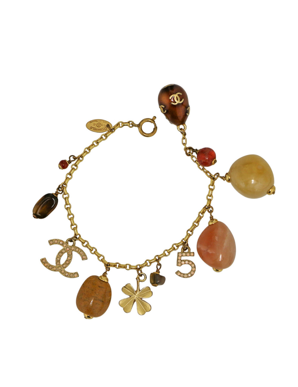 Bracelet charms Chanel pâte de verre