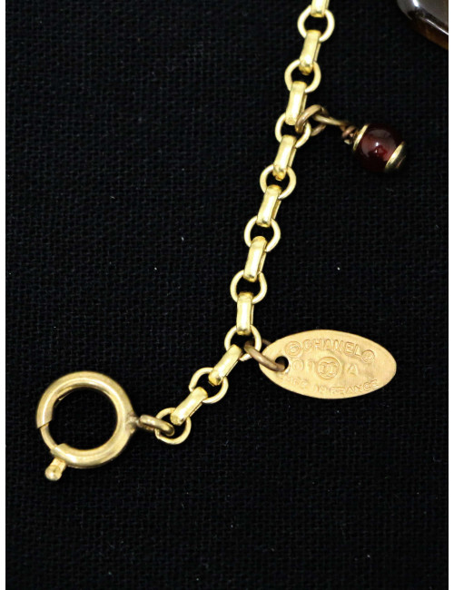Bracelet charms Chanel pâte de verre