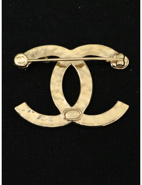 Broche Chanel CC et strass