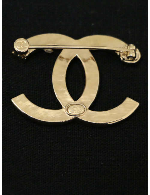 Broche Chanel CC et strass