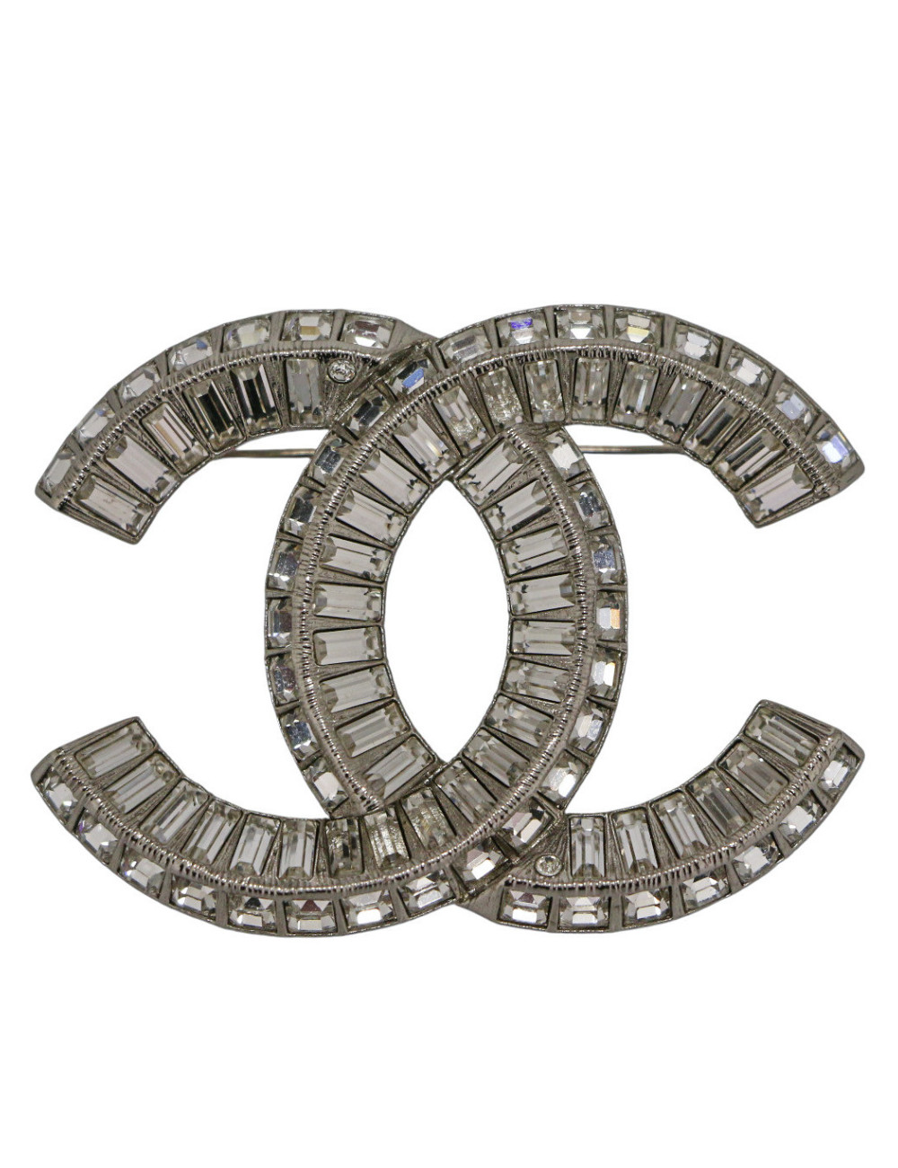 Broche Chanel argentée