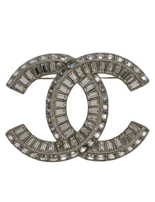 Broche Chanel argentée
