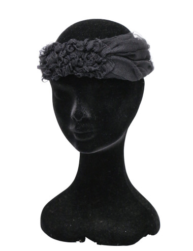 Bandeau Chanel dentelle Lesage noire