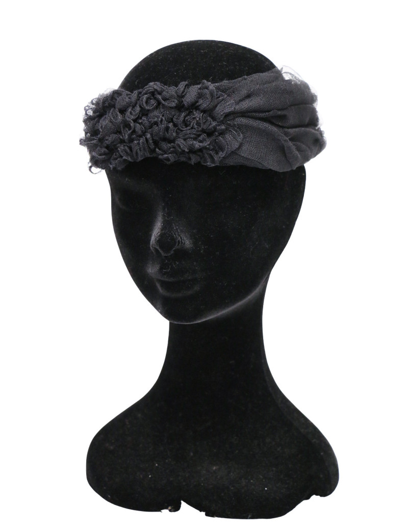 Bandeau CHANEL dentelle Lesage noire