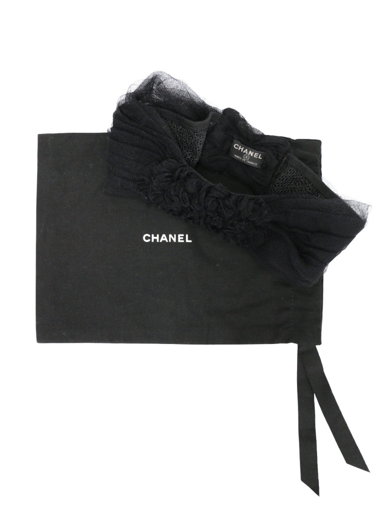 Bandeau CHANEL dentelle Lesage noire