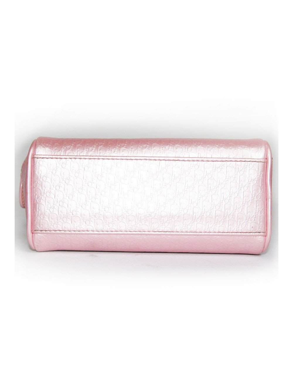 MINI sac CHRISTIAN DIOR en cuir verni rose monogrammée