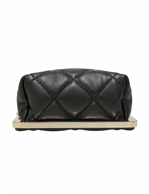 Mini sac Chanel cuir noir et résine