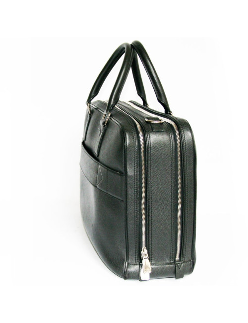 Porte document LOUIS VUITTON en cuir épi noir