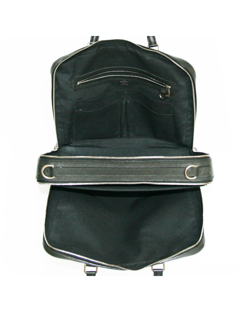 Porte document LOUIS VUITTON en cuir épi noir