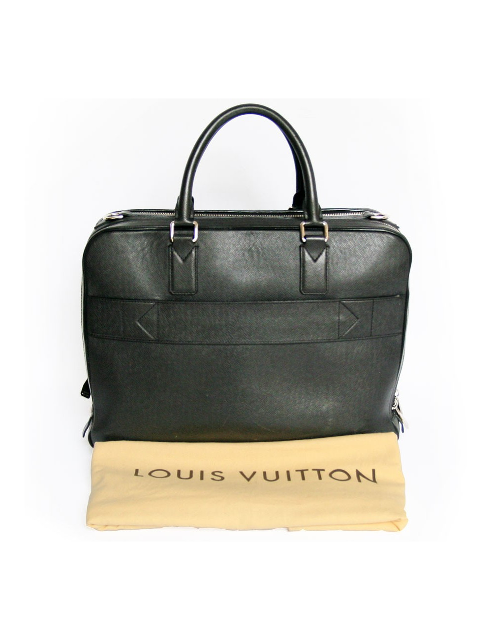 Porte document LOUIS VUITTON en cuir épi noir