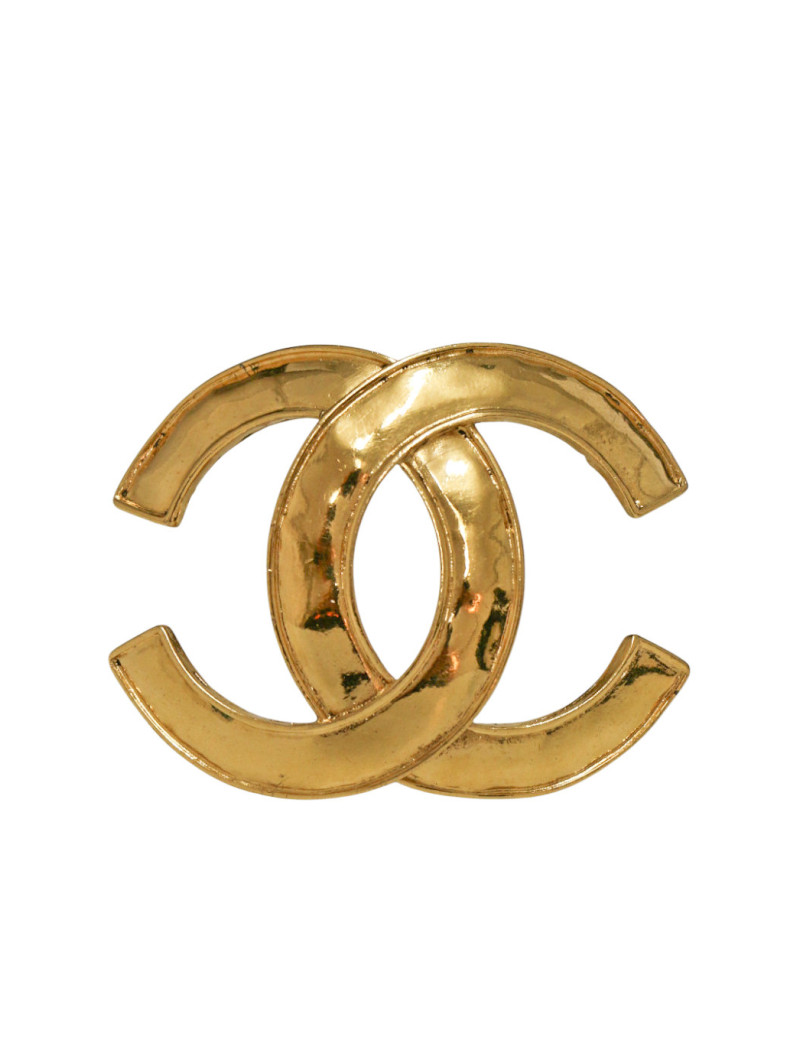 Broche doré CC Chanel Printemps 1994