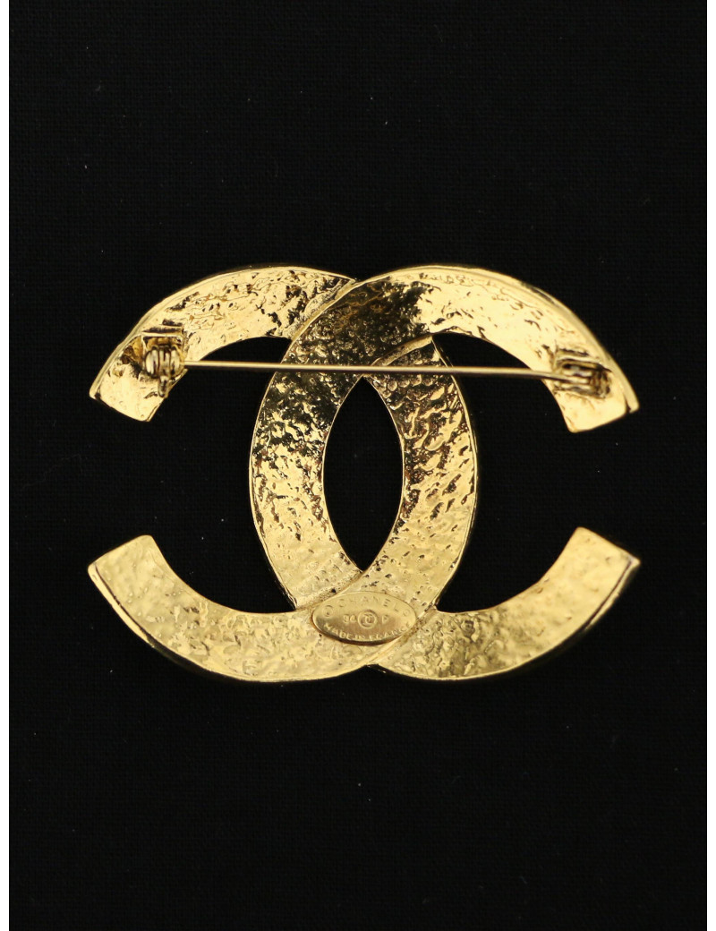 Broche doré CC Chanel Printemps 1994