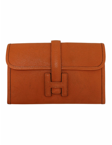 Pochette Jige HERMES petit modèle Evergrain orange