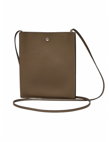 Pochette HERMES cuir taupe