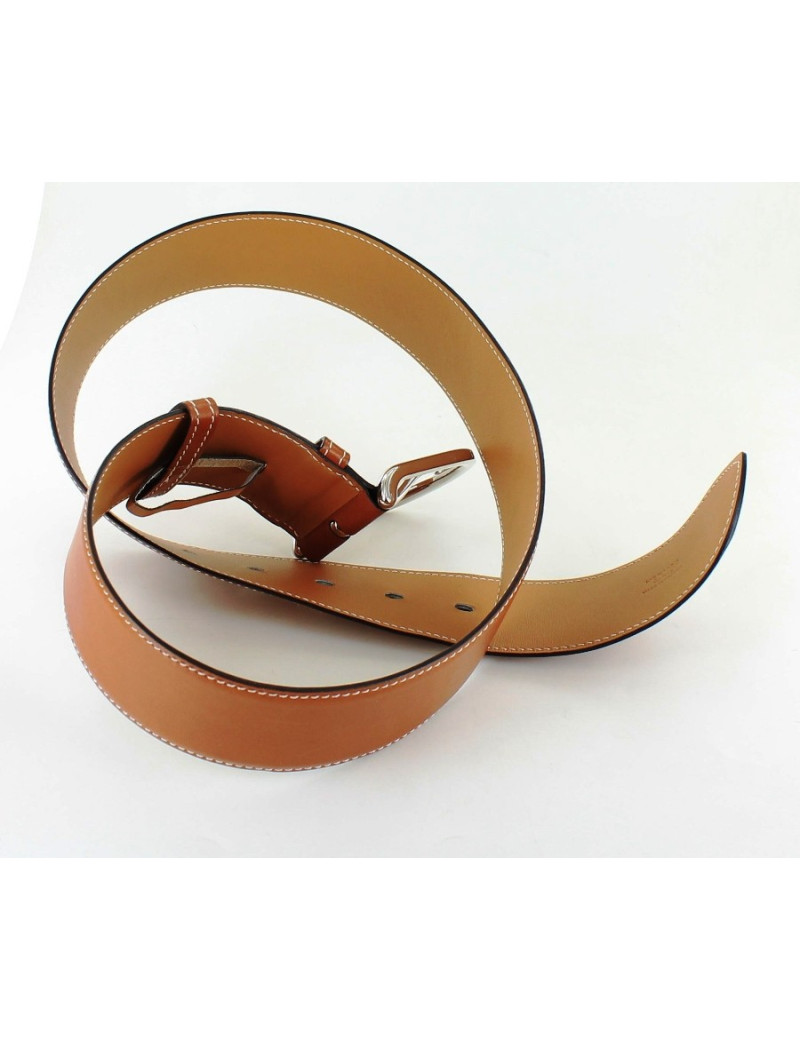 ceinture HERMES  en veau barénia naturel