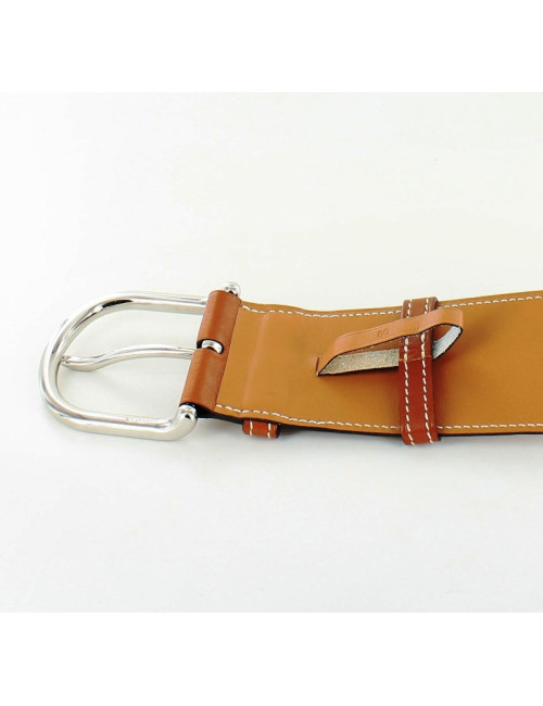 ceinture HERMES  en veau barénia naturel