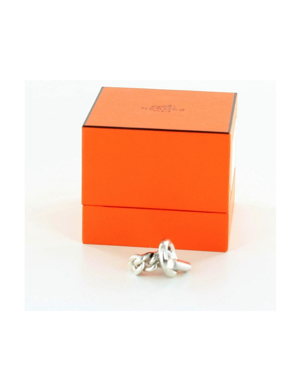 bague HERMES t46 argent massif