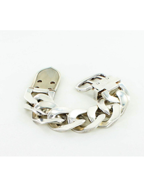 gourmette HERMES GM argent massif