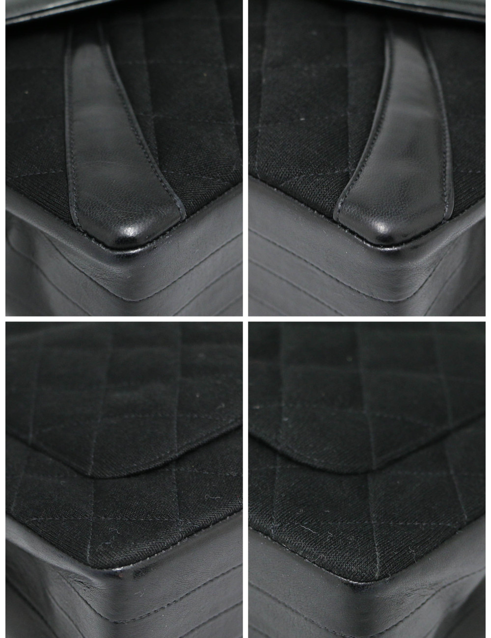 Sac vintage Chanel jersey noir