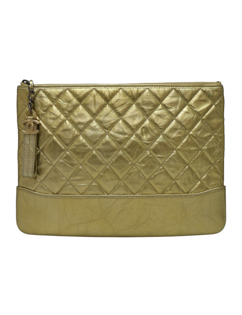 Pochette Gabrielle CHANEL cuir doré