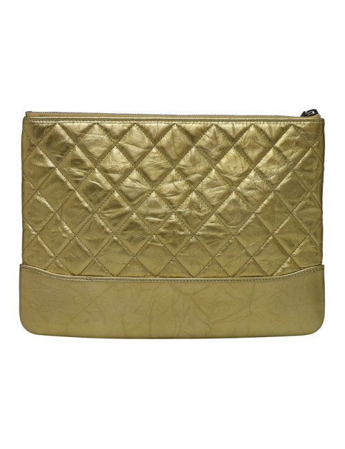 Pochette Gabrielle CHANEL cuir doré