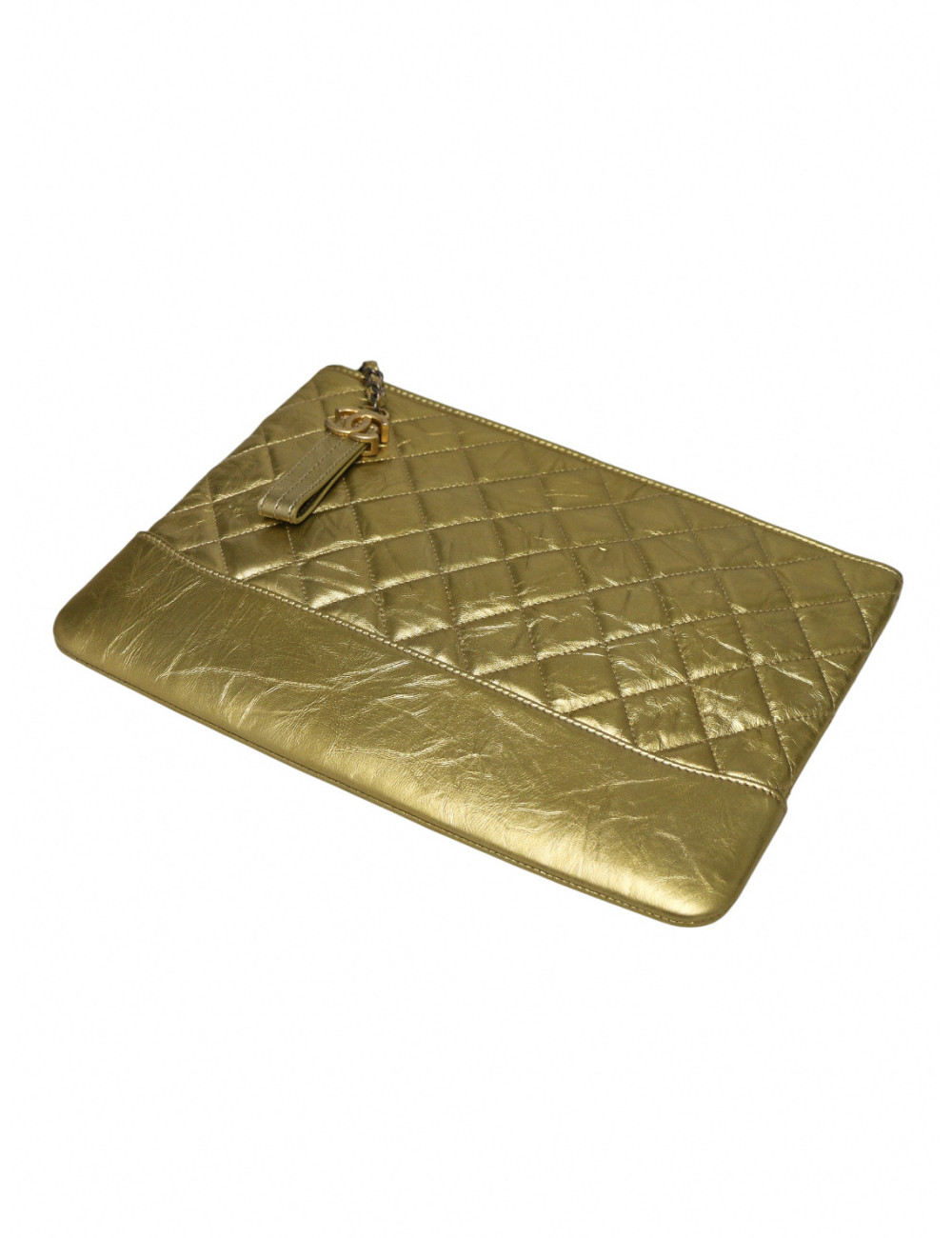 Pochette Gabrielle CHANEL cuir doré