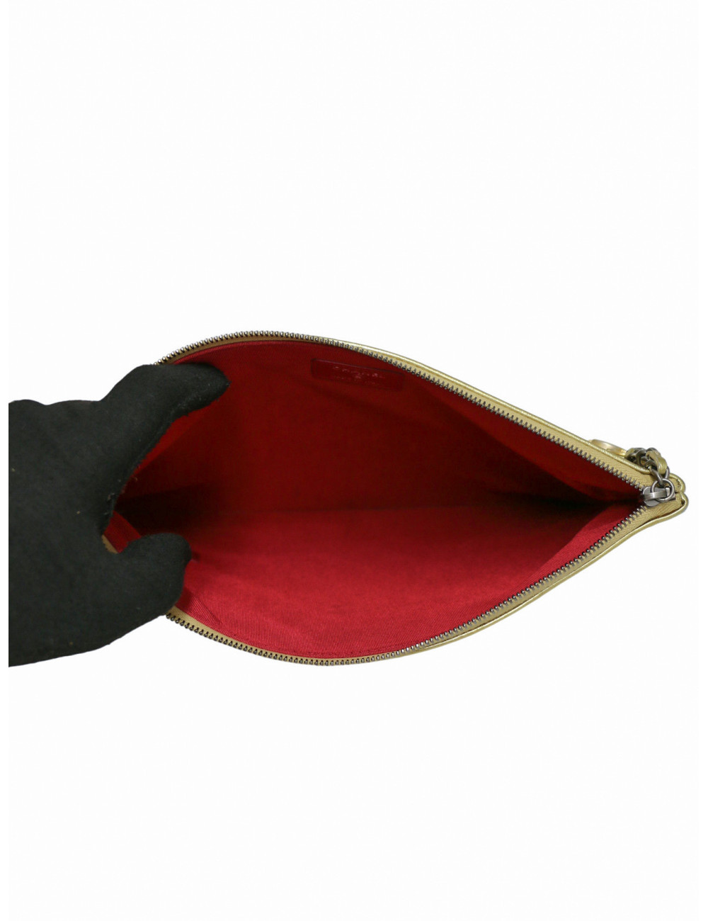 Pochette Gabrielle CHANEL cuir doré