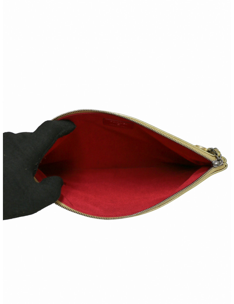 Pochette Gabrielle CHANEL cuir doré