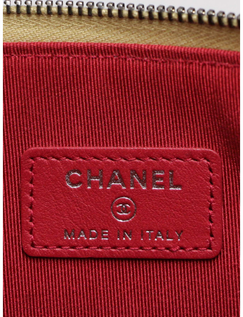 Pochette Gabrielle CHANEL cuir doré