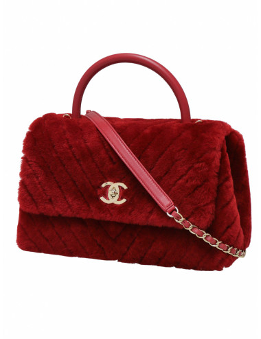 Coco Handle Chanel chevron shearling