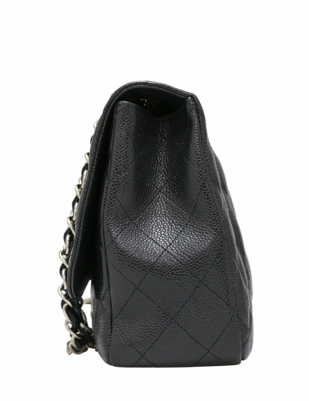 Jumbo Chanel cuir caviar noir